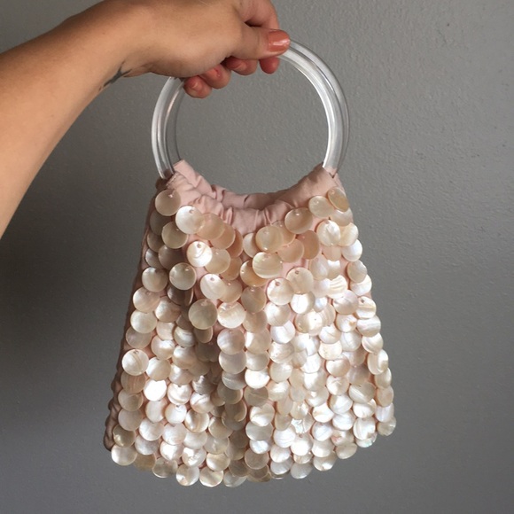 Two’s Company Handbags - Two’s Company Lucite Handle Shell Purse Vintage
